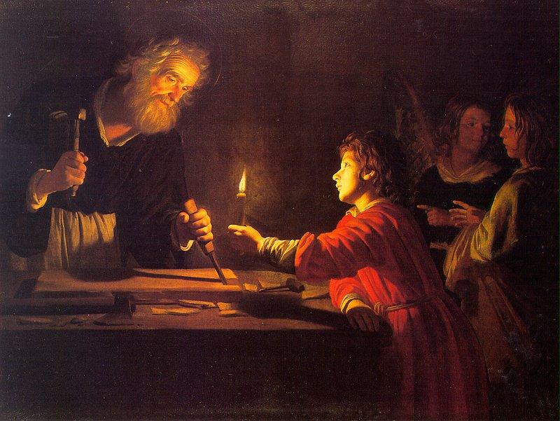 HONTHORST, Gerrit van Childhood of Christ sf Sweden oil painting art